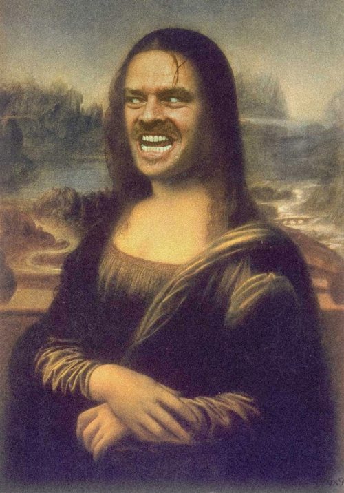 image tagged in funny,jack nickelson,mona lisa