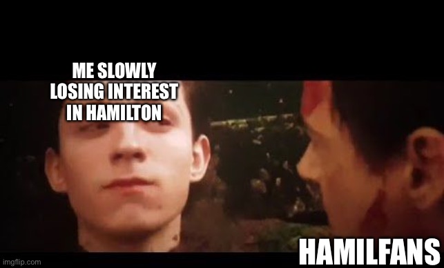 “Mr. Stark, I don’t wanna go. | ME SLOWLY LOSING INTEREST IN HAMILTON; HAMILFANS | image tagged in i dont want to go | made w/ Imgflip meme maker