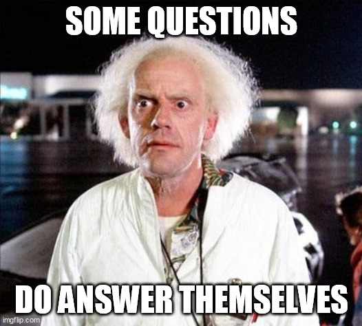 Brilliant | SOME QUESTIONS DO ANSWER THEMSELVES | image tagged in brilliant | made w/ Imgflip meme maker