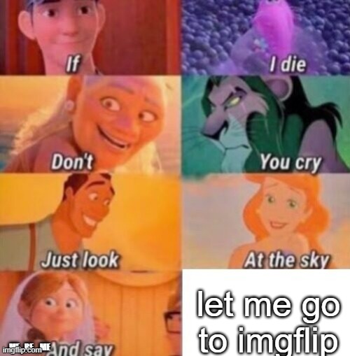 If I Die | let me go to imgflip; ME_BE _ME | image tagged in if i die,the bestest thing ever,speling,lol,stop reading the tags | made w/ Imgflip meme maker