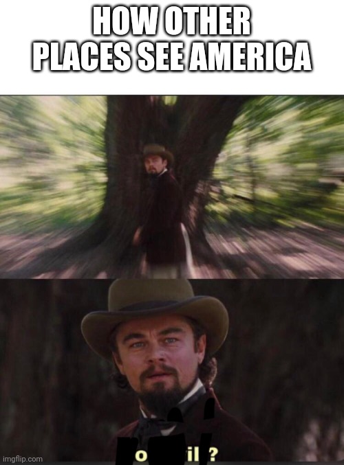 You will? Leonardo, django | HOW OTHER PLACES SEE AMERICA | image tagged in you will leonardo django | made w/ Imgflip meme maker