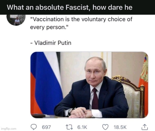 Chadlord Putin | image tagged in vladimir putin,chad,russia,vaccines | made w/ Imgflip meme maker
