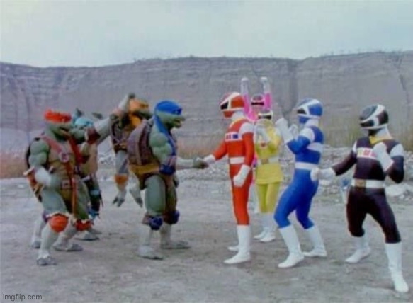 Look at what I found | image tagged in power rangers ninja turtle crossover | made w/ Imgflip meme maker