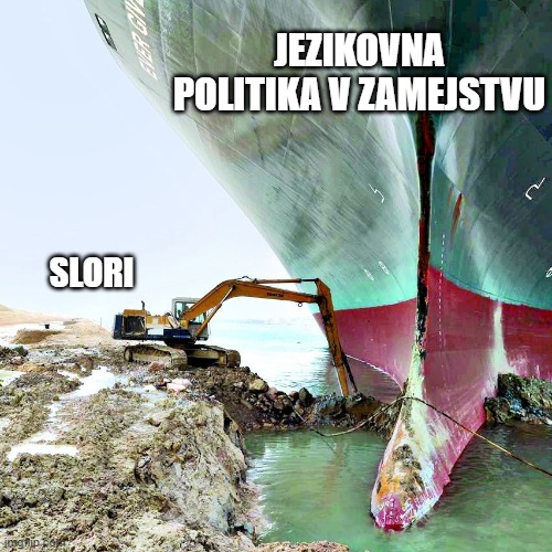 JEZIKOVNA POLITIKA V ZAMEJSTVU; SLORI | made w/ Imgflip meme maker