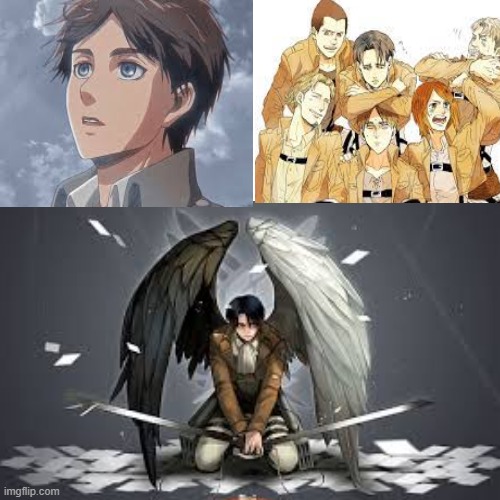 but him with wings | image tagged in aot,anime | made w/ Imgflip meme maker