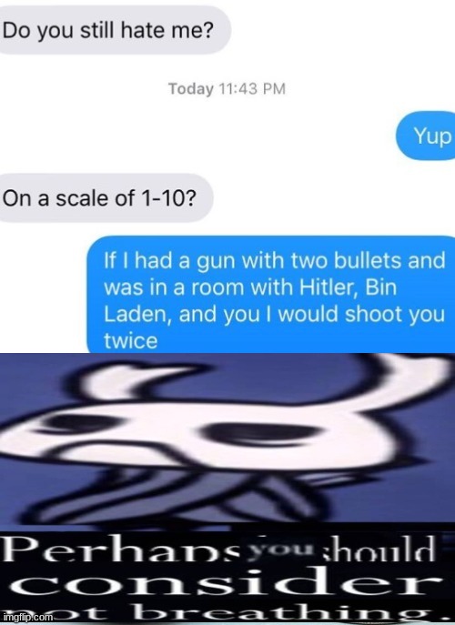 Gottem!!!! | image tagged in roast,hollow knight,texts,meme,funny,fun | made w/ Imgflip meme maker