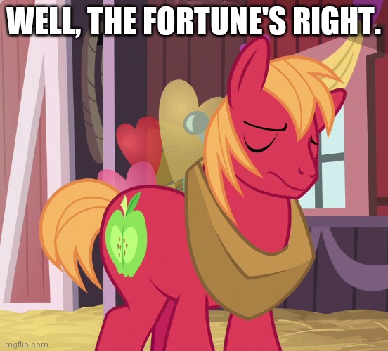 WELL, THE FORTUNE'S RIGHT. | made w/ Imgflip meme maker