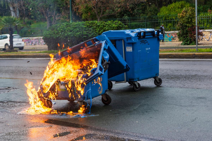 dumpster fire Blank Meme Template