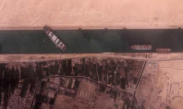 Suez blockage from space Blank Meme Template
