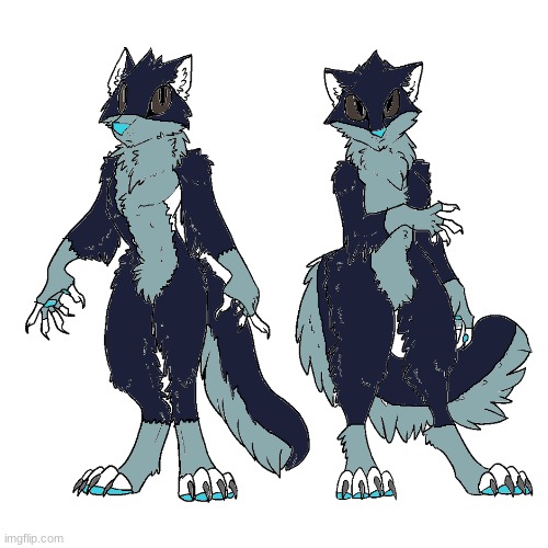 Made my fursona using a base (not my art, i just recolored it) | image tagged in furry art | made w/ Imgflip meme maker