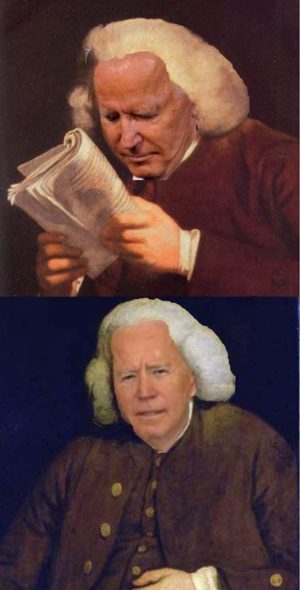 Biden Bach reading Blank Meme Template