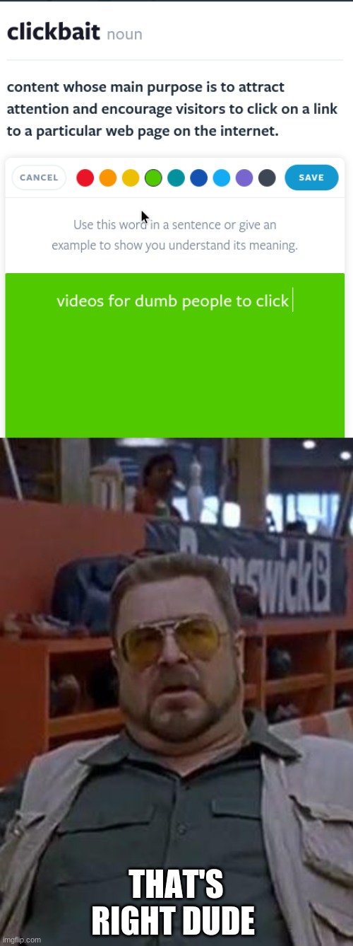 THAT'S RIGHT DUDE | image tagged in that's right dude | made w/ Imgflip meme maker