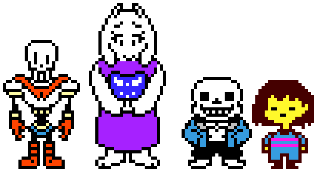 High Quality undertale characters Blank Meme Template