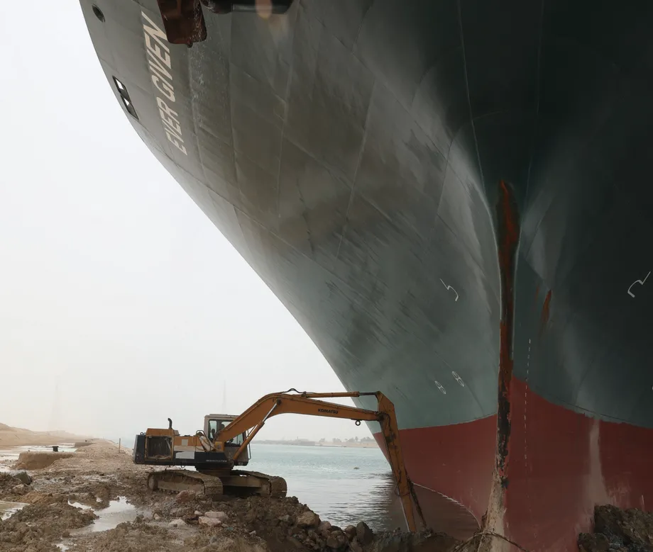 Stuck in the Suez Canal Blank Meme Template