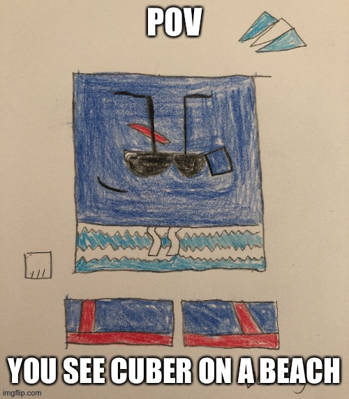 POV; YOU SEE CUBER ON A BEACH | made w/ Imgflip meme maker