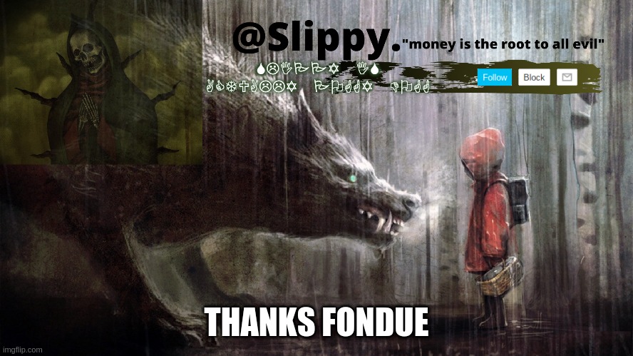 Slippy Template 1 | THANKS FONDUE | image tagged in slippy template 1 | made w/ Imgflip meme maker