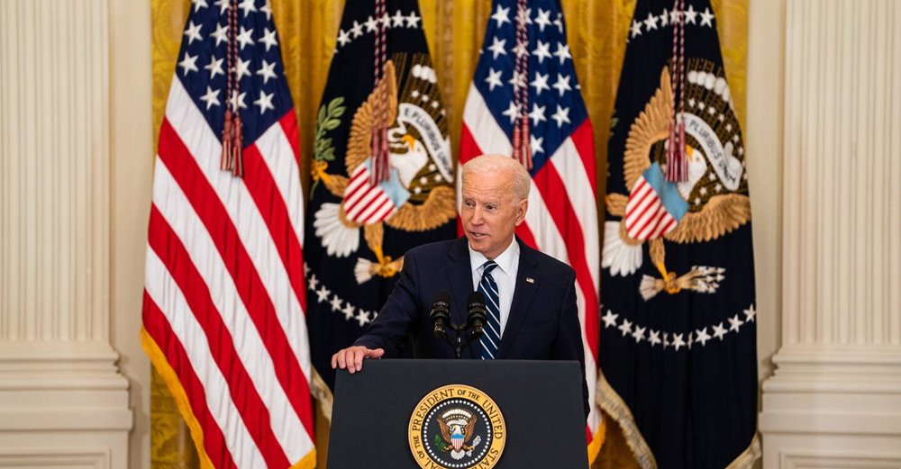 High Quality Joe Biden press conference Blank Meme Template