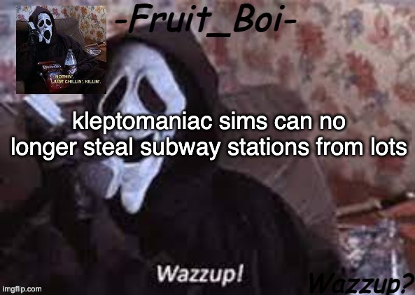 kleptomaniac sims can no longer steal subway stations from lots | image tagged in lol 10 i think made by alastor-official | made w/ Imgflip meme maker