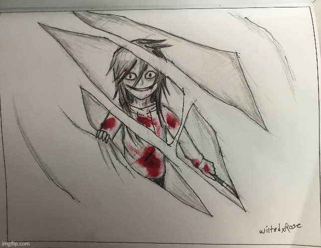 Who should I do next? | image tagged in jeff the killer,creepypasta,drawing | made w/ Imgflip meme maker