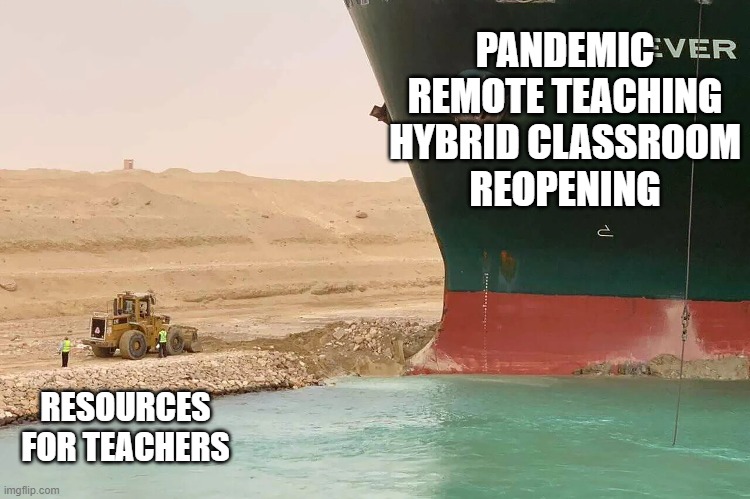 Pandemic vs resources for teachers | PANDEMIC
REMOTE TEACHING
HYBRID CLASSROOM
REOPENING; RESOURCES FOR TEACHERS | image tagged in pandemic,covid,teachers,remote,hybrid,reopening | made w/ Imgflip meme maker