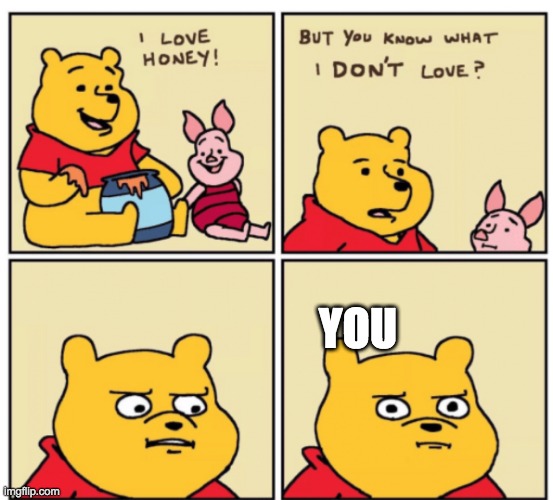 Lol | YOU | image tagged in winnie the pooh but you know what i don t like | made w/ Imgflip meme maker