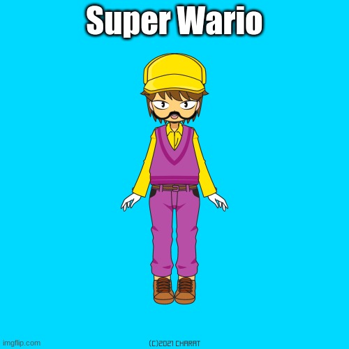 Super Wario | image tagged in charat,super mario bros,wario | made w/ Imgflip meme maker