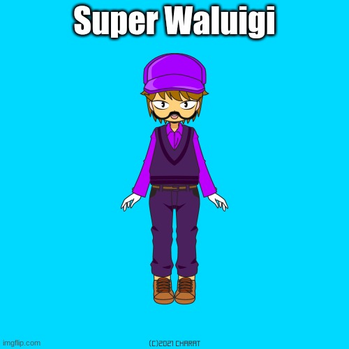 Super Waluigi | image tagged in charat,super mario bros,waluigi | made w/ Imgflip meme maker