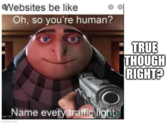 TRUE THOUGH RIGHT? | image tagged in oh so your human | made w/ Imgflip meme maker