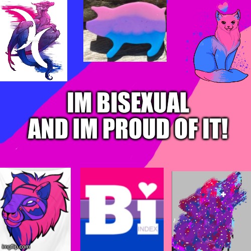 my sexuality reveal | IM BISEXUAL AND IM PROUD OF IT! | image tagged in memes,blank transparent square | made w/ Imgflip meme maker
