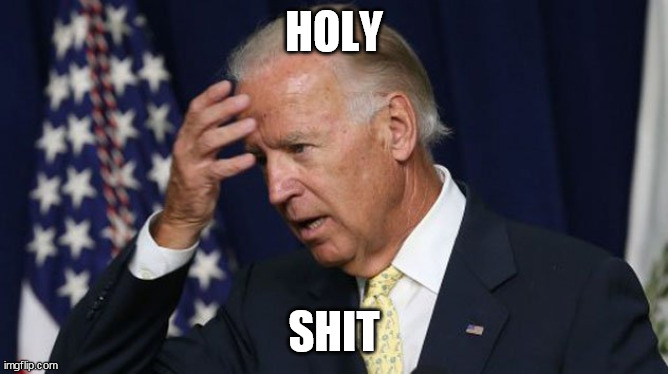 Joe Biden worries | HOLY SHIT | image tagged in joe biden worries | made w/ Imgflip meme maker