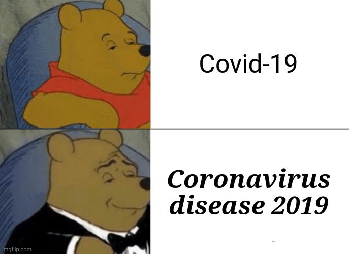 Tuxedo Winnie The Pooh | Covid-19; Coronavirus disease 2019 | image tagged in memes,tuxedo winnie the pooh,coronavirus,covid-19 | made w/ Imgflip meme maker