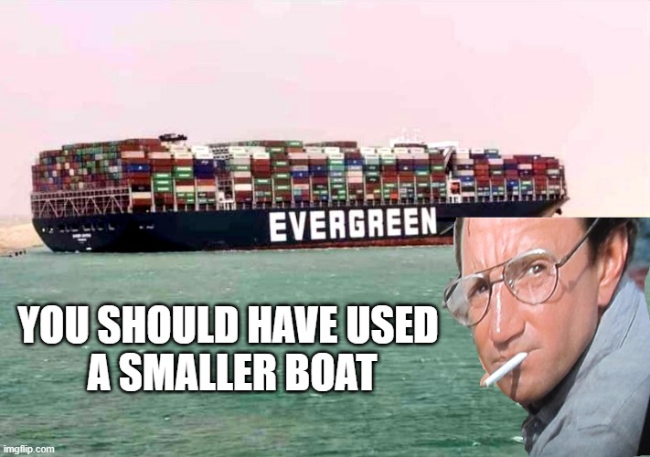 You Should Have Used A Smaller Boat | YOU SHOULD HAVE USED 
A SMALLER BOAT | image tagged in you should have used a smaller boat | made w/ Imgflip meme maker