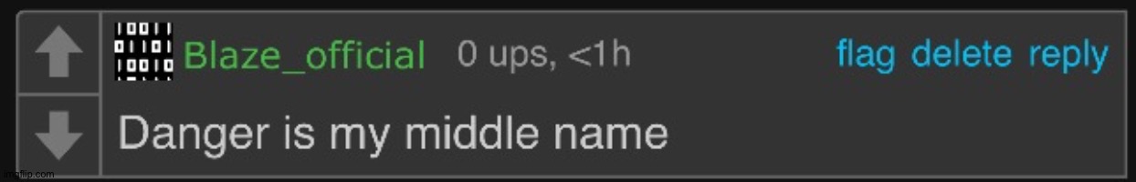 New template! | image tagged in danger is my middle name | made w/ Imgflip meme maker