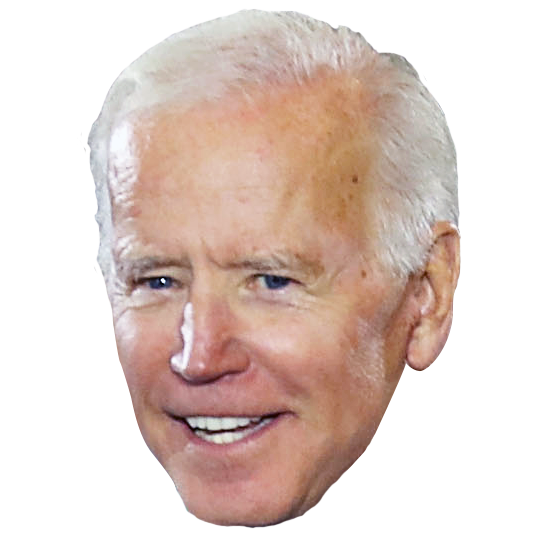 High Quality Biden head transparent Blank Meme Template