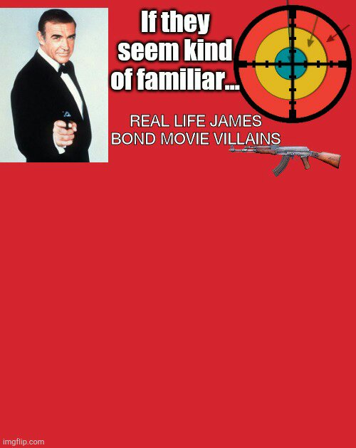 High Quality James Bond movie villains Blank Meme Template