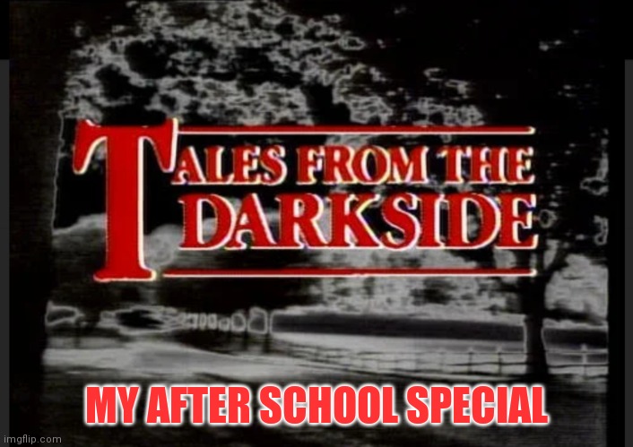 After school special 1980s | MY AFTER SCHOOL SPECIAL | image tagged in dark side,1980's,tv shows,horror | made w/ Imgflip meme maker