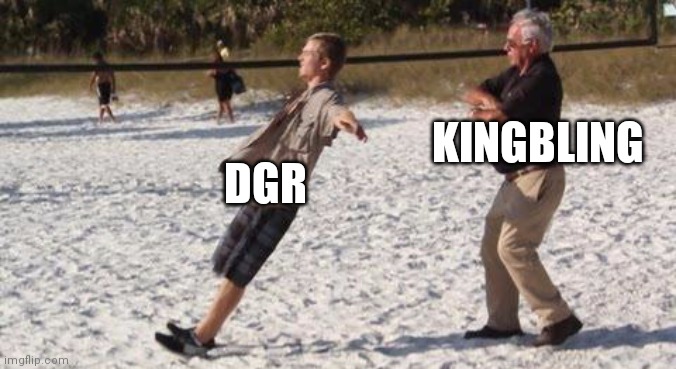 Classic DGR moment | KINGBLING; DGR | image tagged in trust fall fail,dgr dave | made w/ Imgflip meme maker