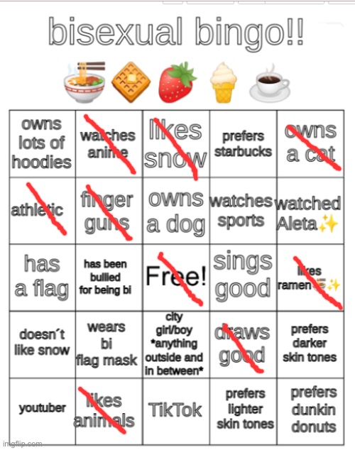 Bingo | image tagged in bi bingo | made w/ Imgflip meme maker
