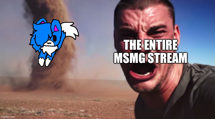 Here it comes | THE ENTIRE MSMG STREAM | image tagged in here it comes | made w/ Imgflip meme maker