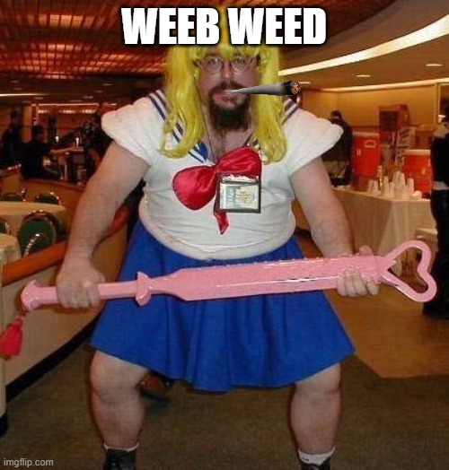 super weeb | WEEB WEED | image tagged in super weeb | made w/ Imgflip meme maker