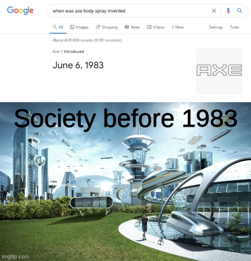 Society before 1983 | image tagged in futuristic utopia | made w/ Imgflip meme maker