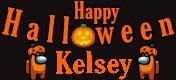 among us happy halloween kelsey Blank Meme Template