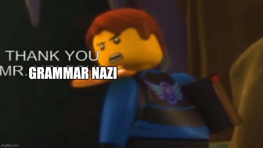 Thank you mister grammar Nazi Blank Meme Template