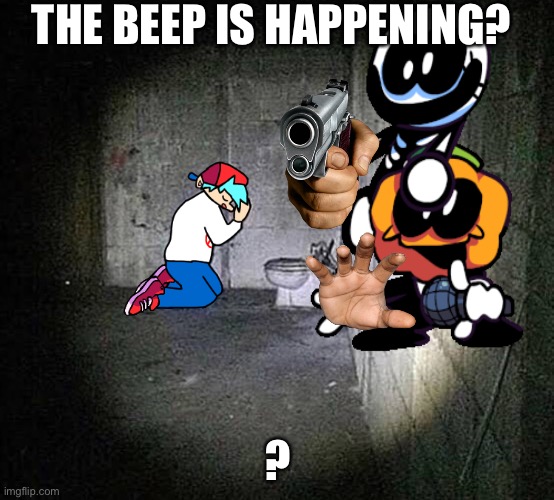 Cursed Friday Night Funkin’ image | THE BEEP IS HAPPENING? ? | image tagged in cursed friday night funkin image | made w/ Imgflip meme maker