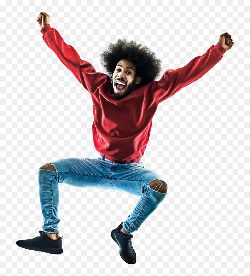 High Quality Png jumping black man Blank Meme Template