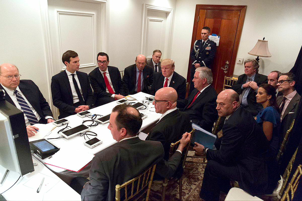 Trump situation room Blank Meme Template