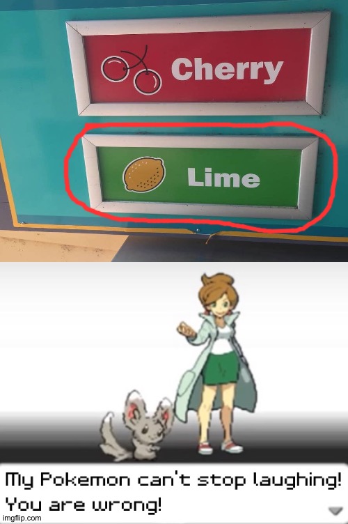 That is not a lime | image tagged in my pokemon can't stop laughing you are wrong,memes,funny,you had one job,task failed successfully,gifs,Memes_Of_The_Dank | made w/ Imgflip meme maker