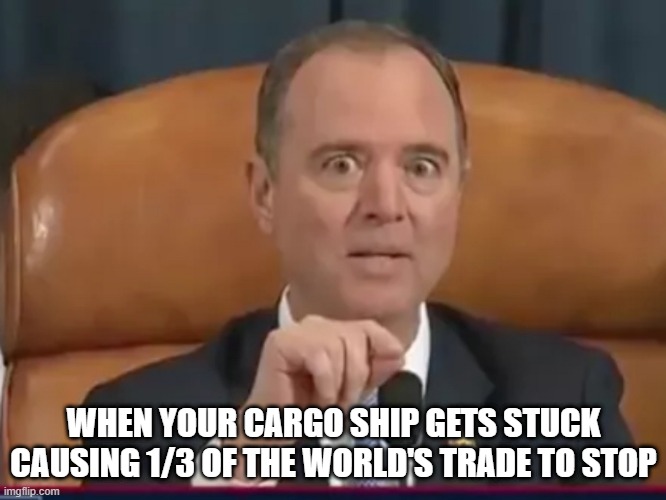 How the captain of the Ever Given must feel... | WHEN YOUR CARGO SHIP GETS STUCK CAUSING 1/3 OF THE WORLD'S TRADE TO STOP | image tagged in abashed adam,suez canal,ever given | made w/ Imgflip meme maker