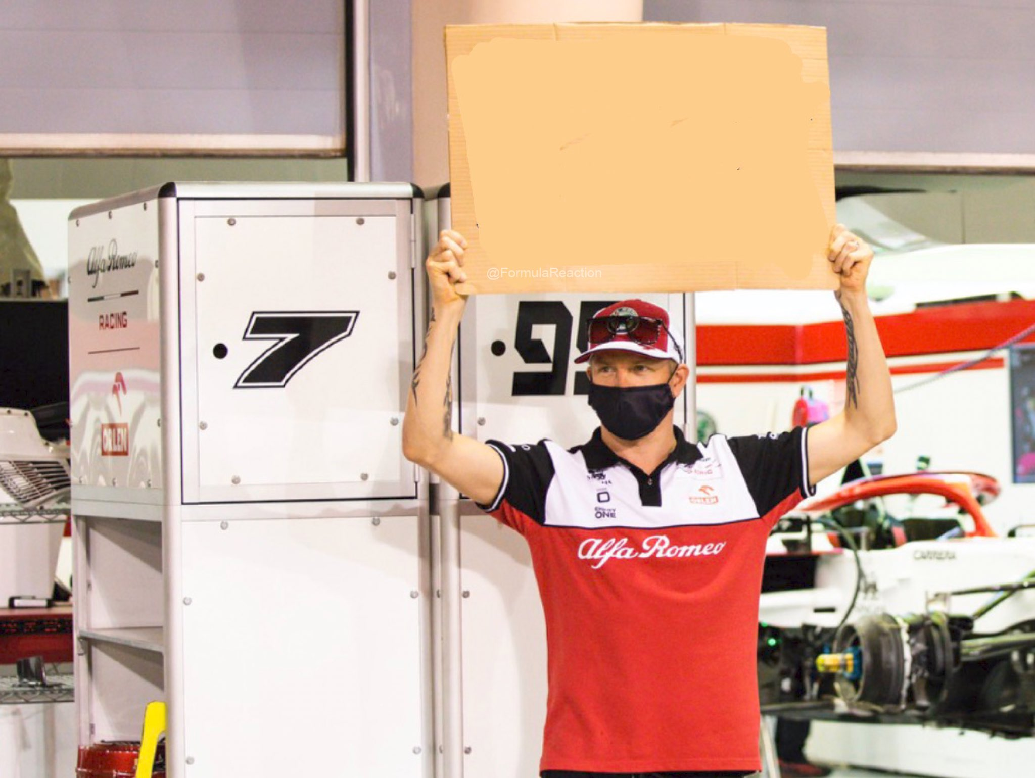 Kimi Holding Cardboard Blank Meme Template