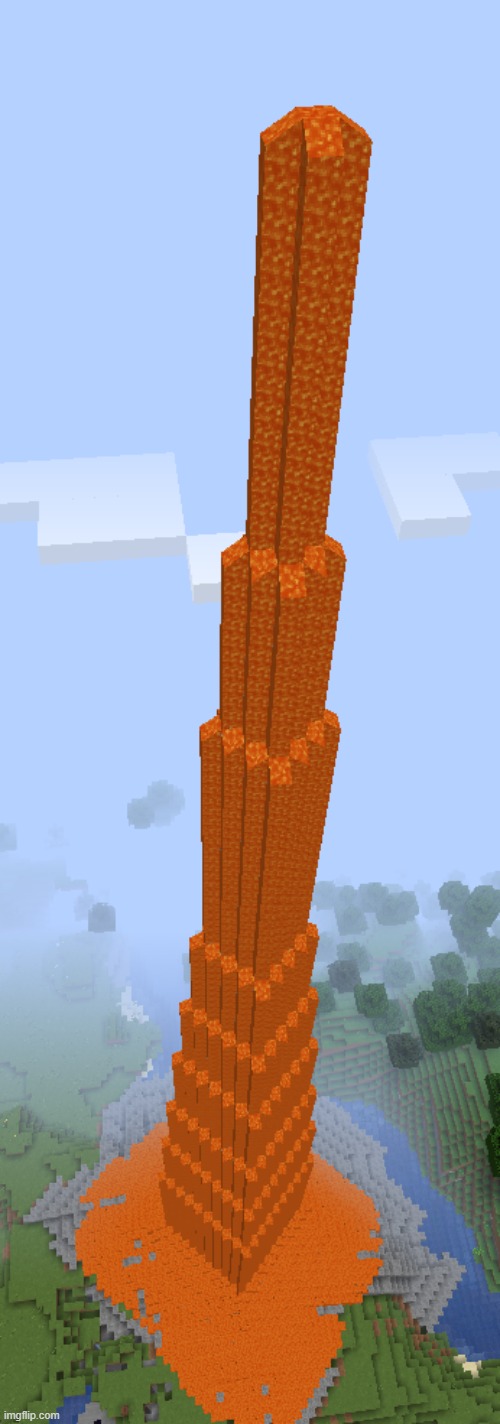 I made a minecraft lava tower | made w/ Imgflip meme maker